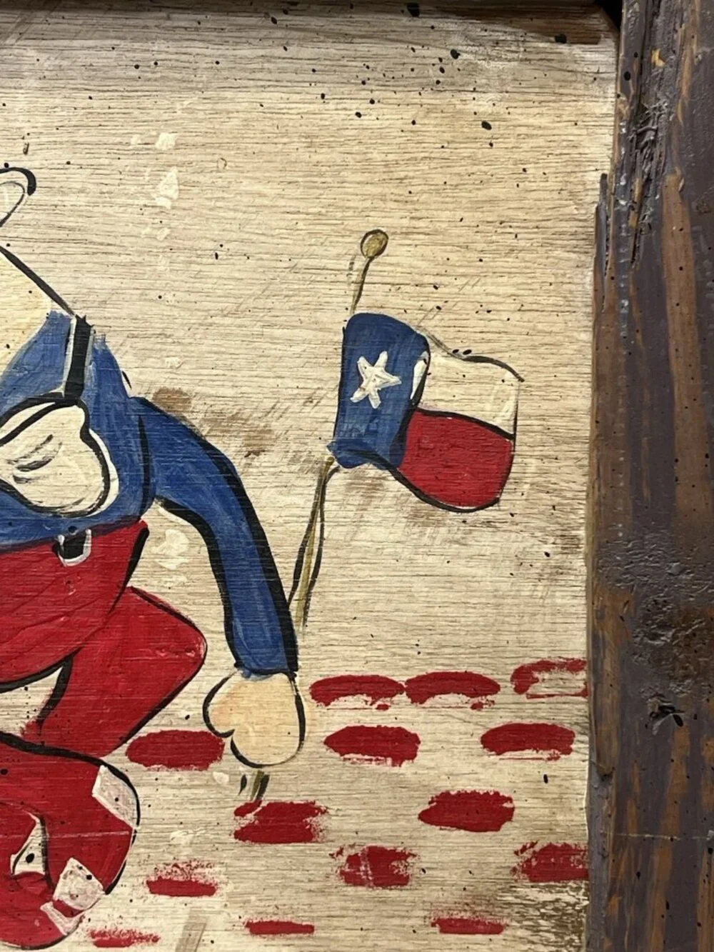 Rustic Patriotic Uncle Sam Humpty Dumpty Primitive Wood Frame USA Americana